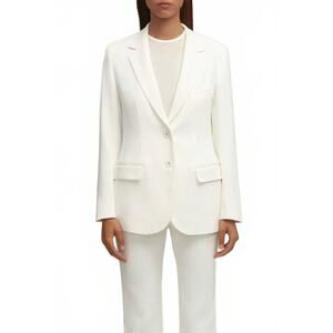 NEW BRANDON MAXWELL campbell tailored jacket in white